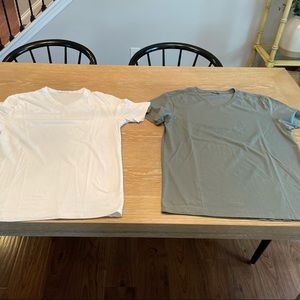 Two medium Marine Layer V neck t shirts (lot).
